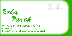 reka marek business card